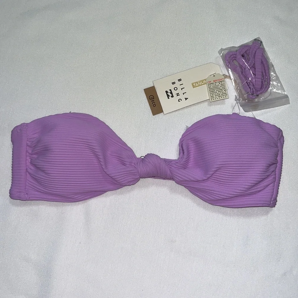 BILLABONG Tanlines Lulu Bandeau Bikini Top Sz M